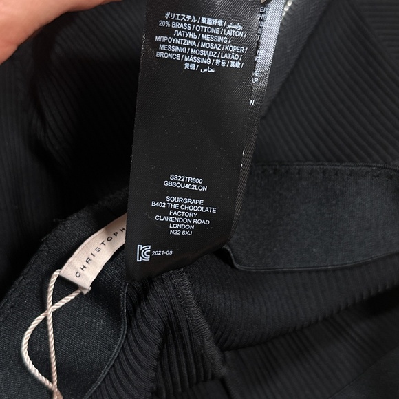 NWT Christopher Kane Moto Ribbed Zipper Black Leggings Womens US 2 - Picture 10 of 12